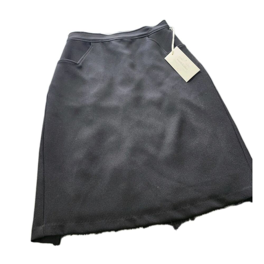 Anthropologie Wendy Katlen Pencil Skirt Size 6 Black Lace‎ Back NWT